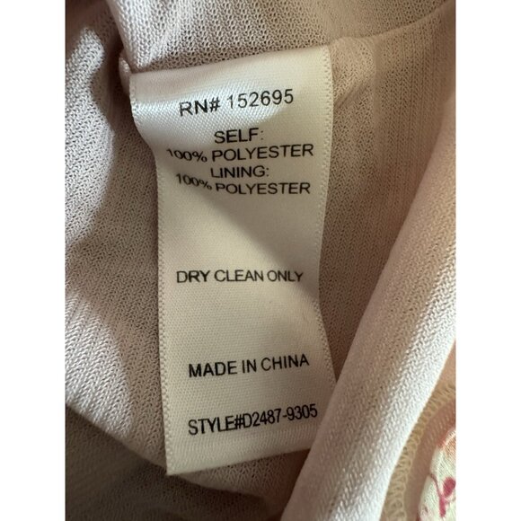 Spring & Mercer XS Blush Pink Chiffon Midi Prairie Dress Short Sleeve NEW - Picture 13 of 16